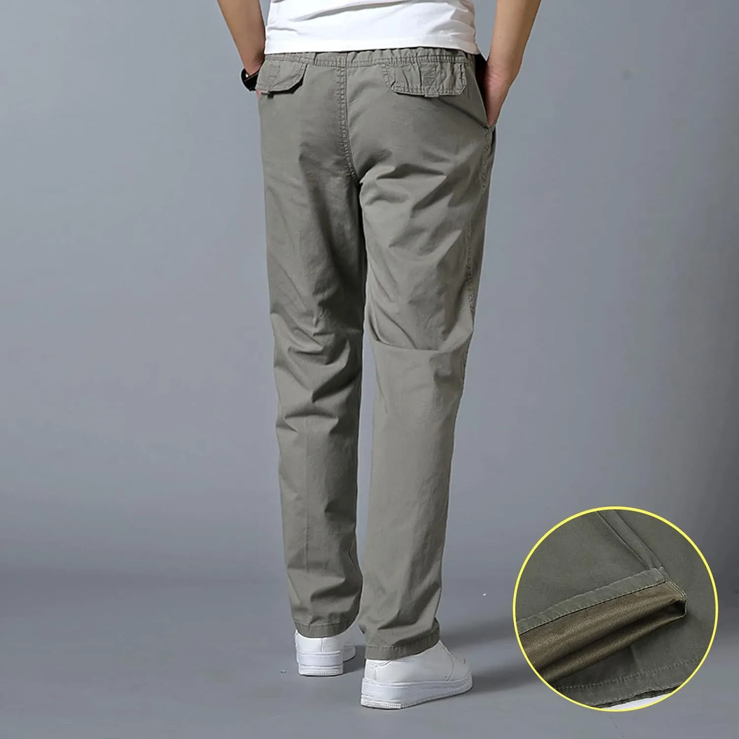 Cargo Pants for Men Relaxed Fit Tapered Sweatpant Breathable Sweatpants Men's Mesh Jogger Zipper Running Pants Pocket