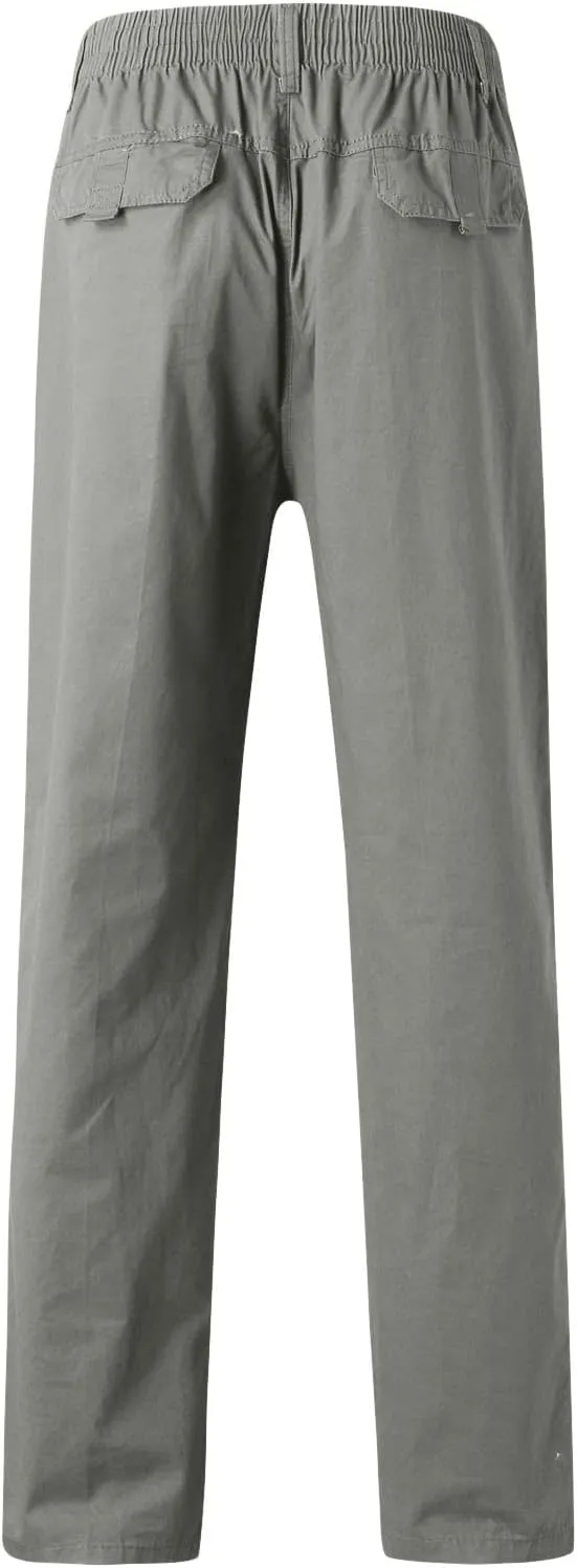 Cargo Pants for Men Relaxed Fit Tapered Sweatpant Breathable Sweatpants Men's Mesh Jogger Zipper Running Pants Pocket