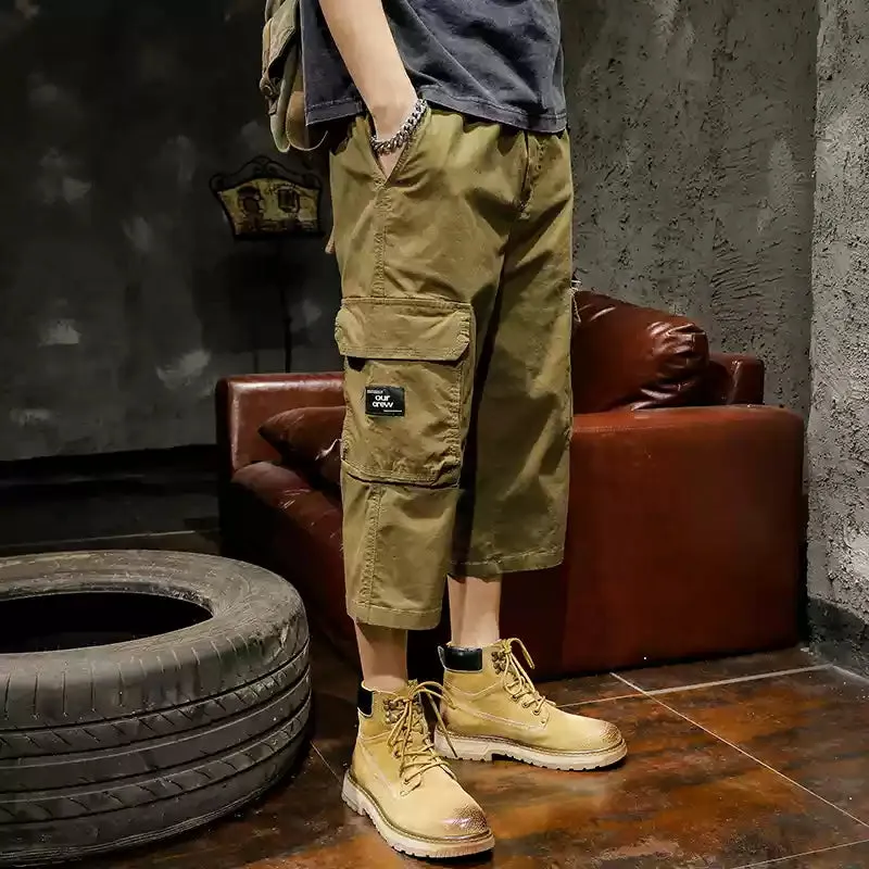 Casual Cropped Pants Trendy All-match P1030
