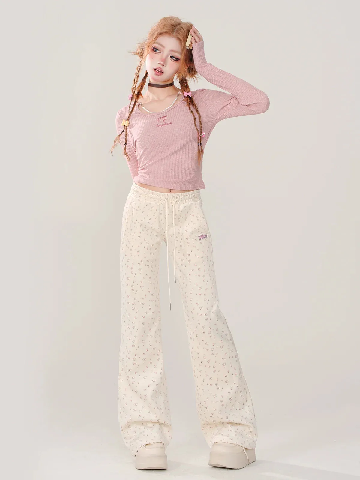 Casual Slim Long Sweet Pants Korean