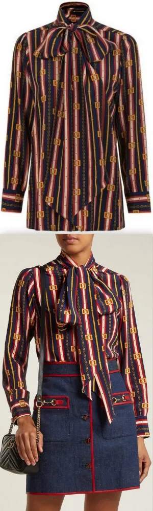 Chain Print Silk Shirt