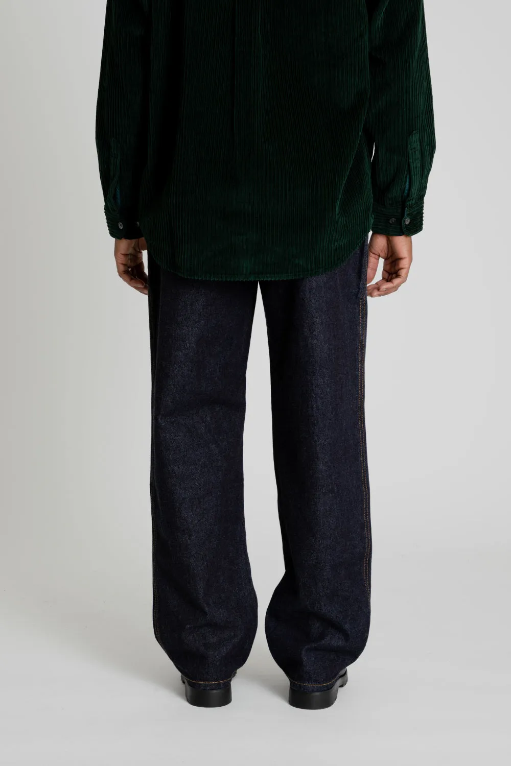 Denim Wide Fatigue Pants - Indigo