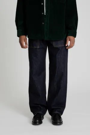 Denim Wide Fatigue Pants - Indigo