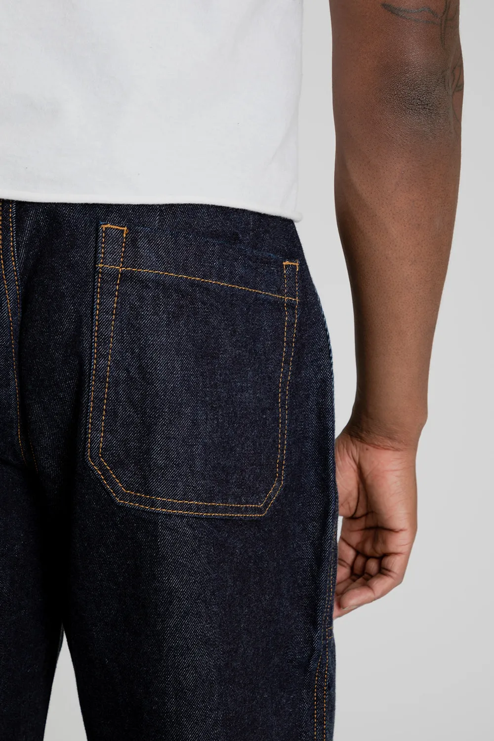 Denim Wide Fatigue Pants - Indigo