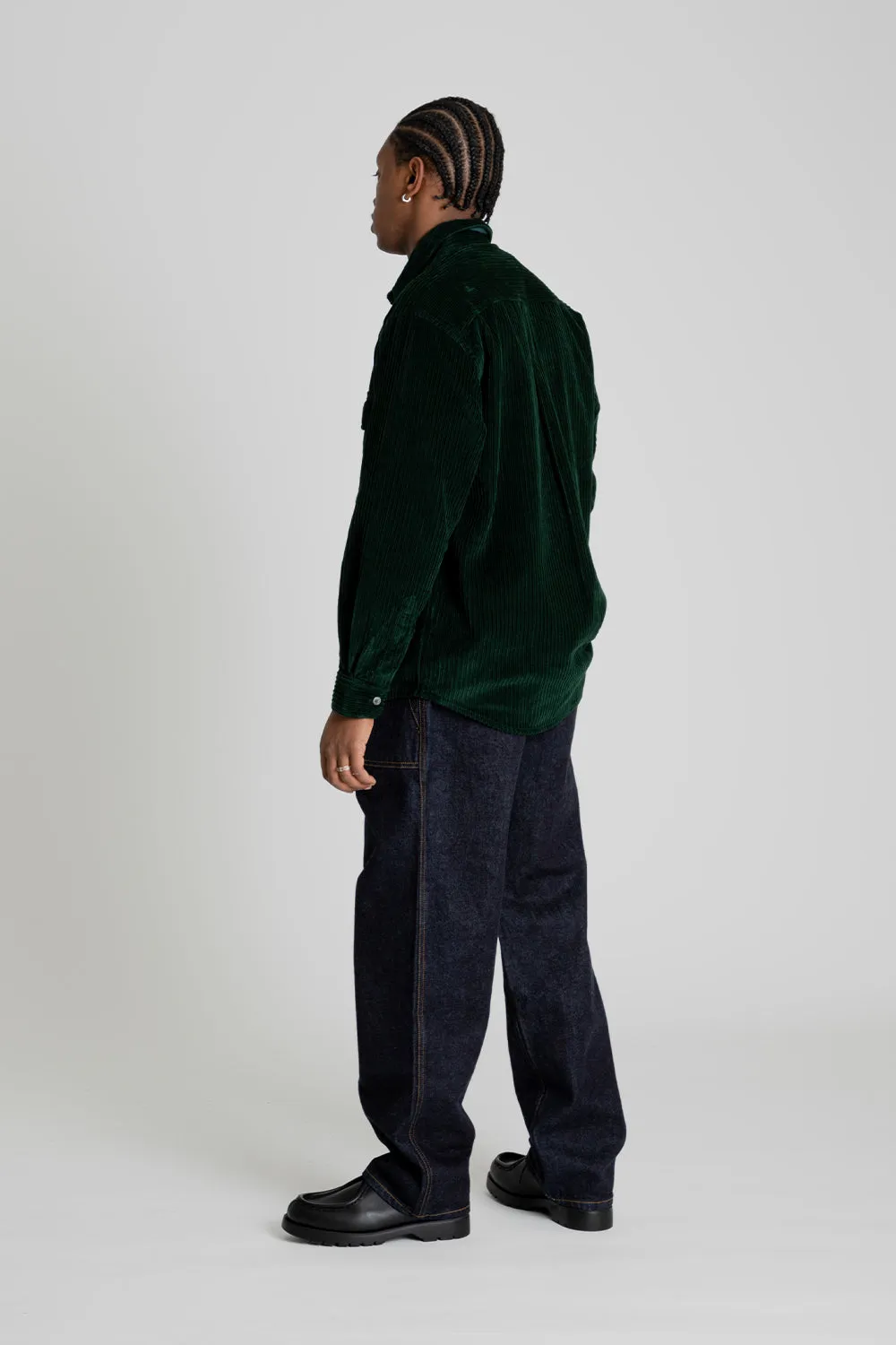 Denim Wide Fatigue Pants - Indigo