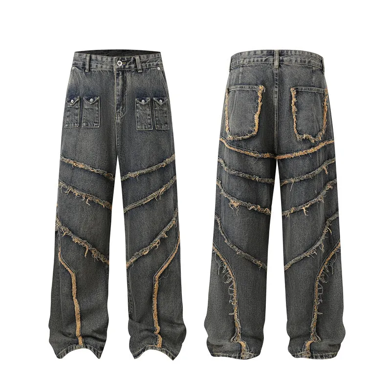Distressed Denim Trendy Pants