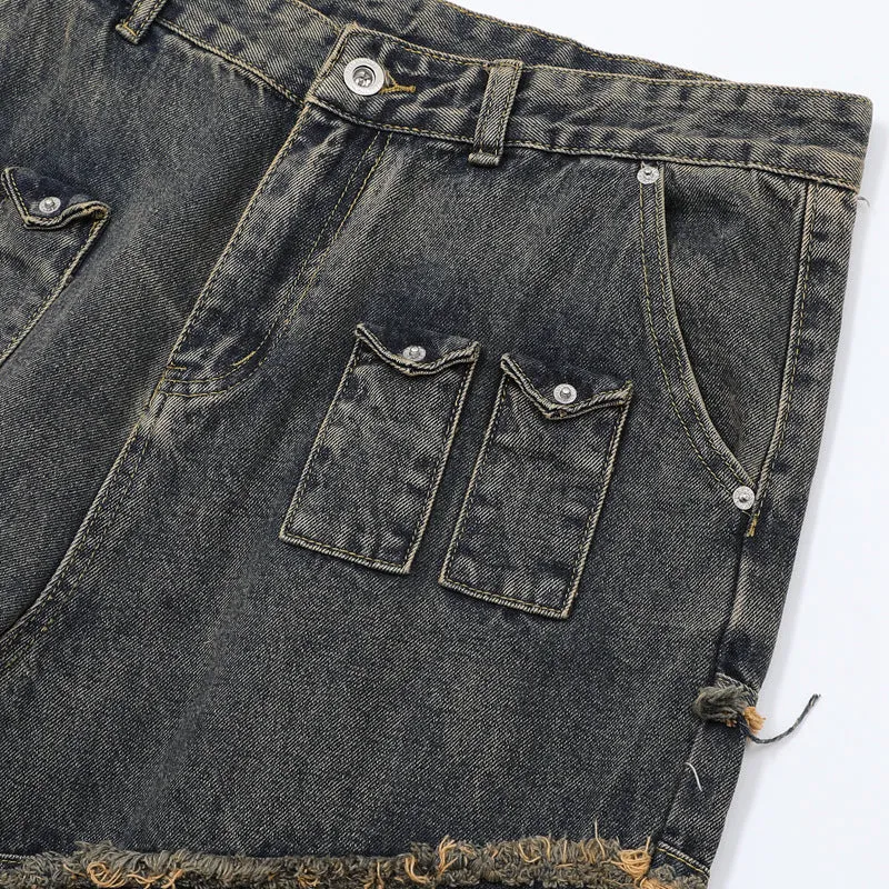 Distressed Denim Trendy Pants