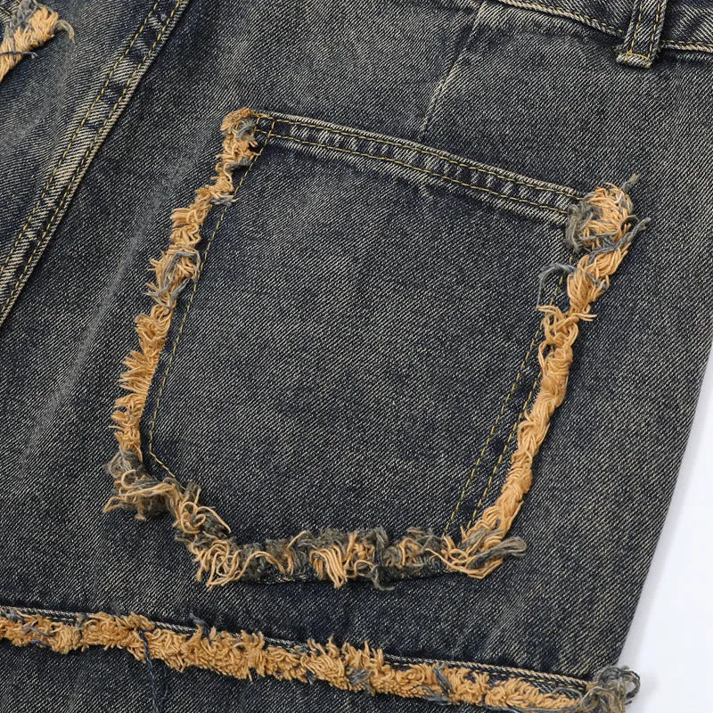 Distressed Denim Trendy Pants