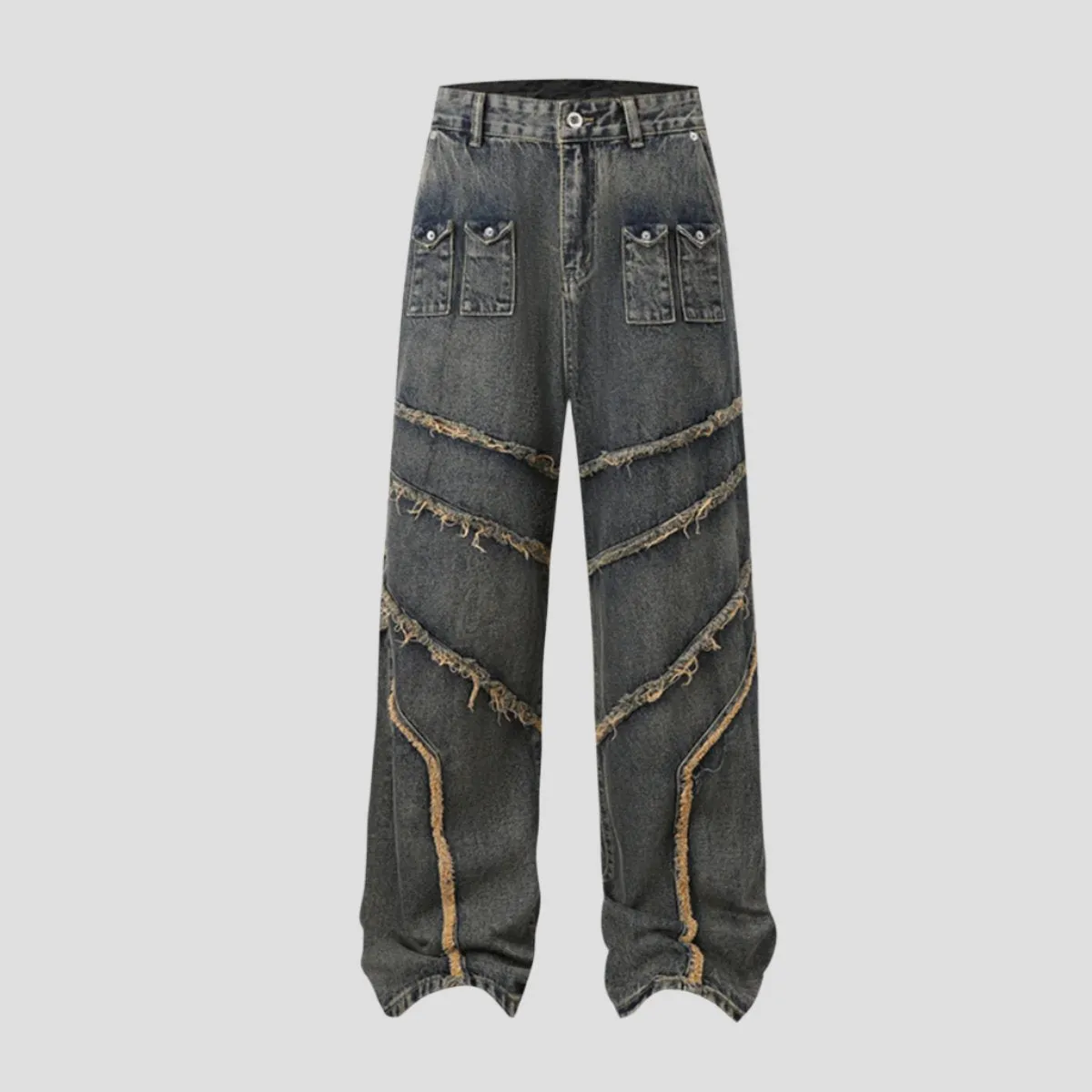 Distressed Denim Trendy Pants