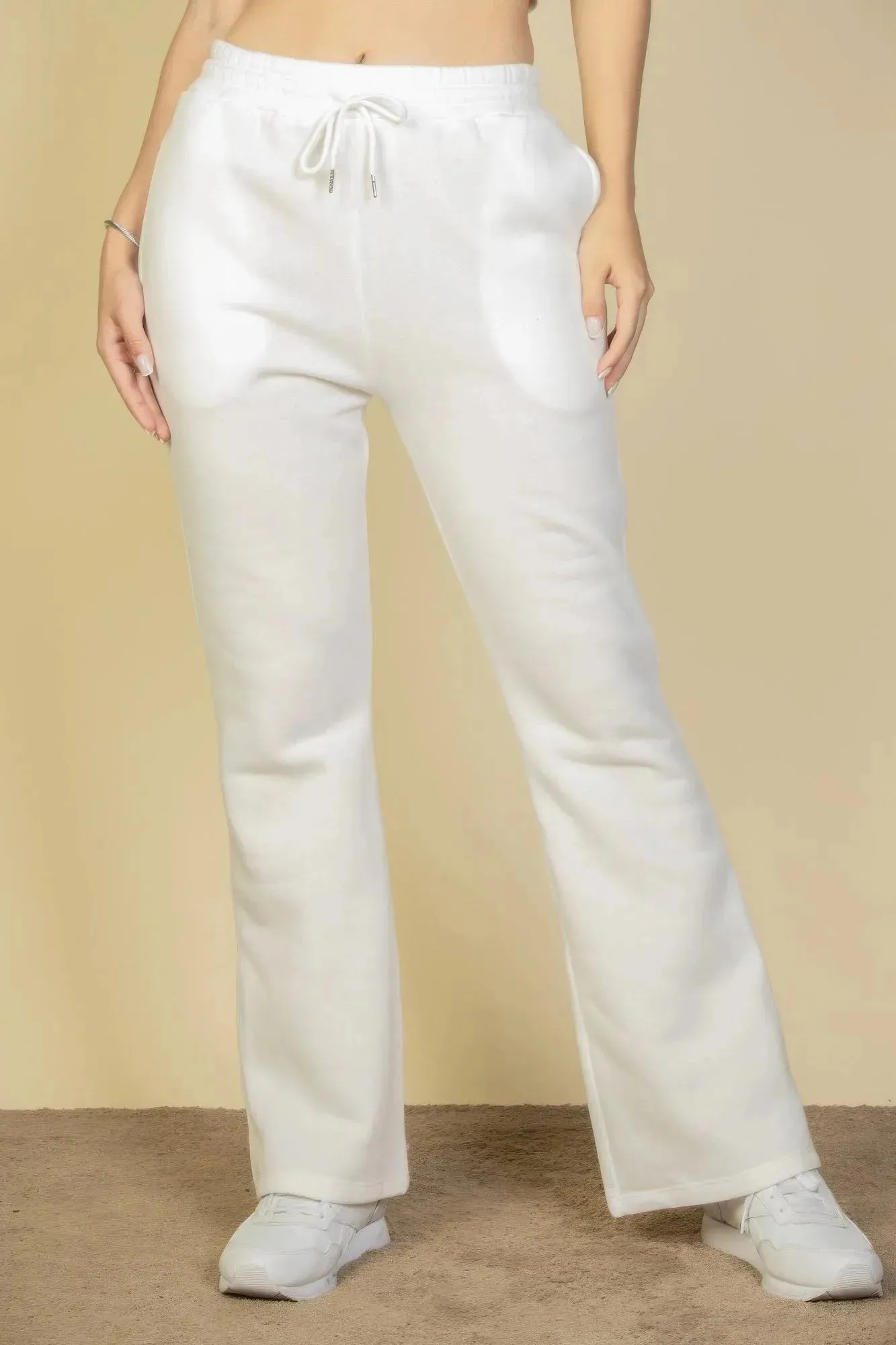 Drawstring Waist Slant Pocket Sweatpants