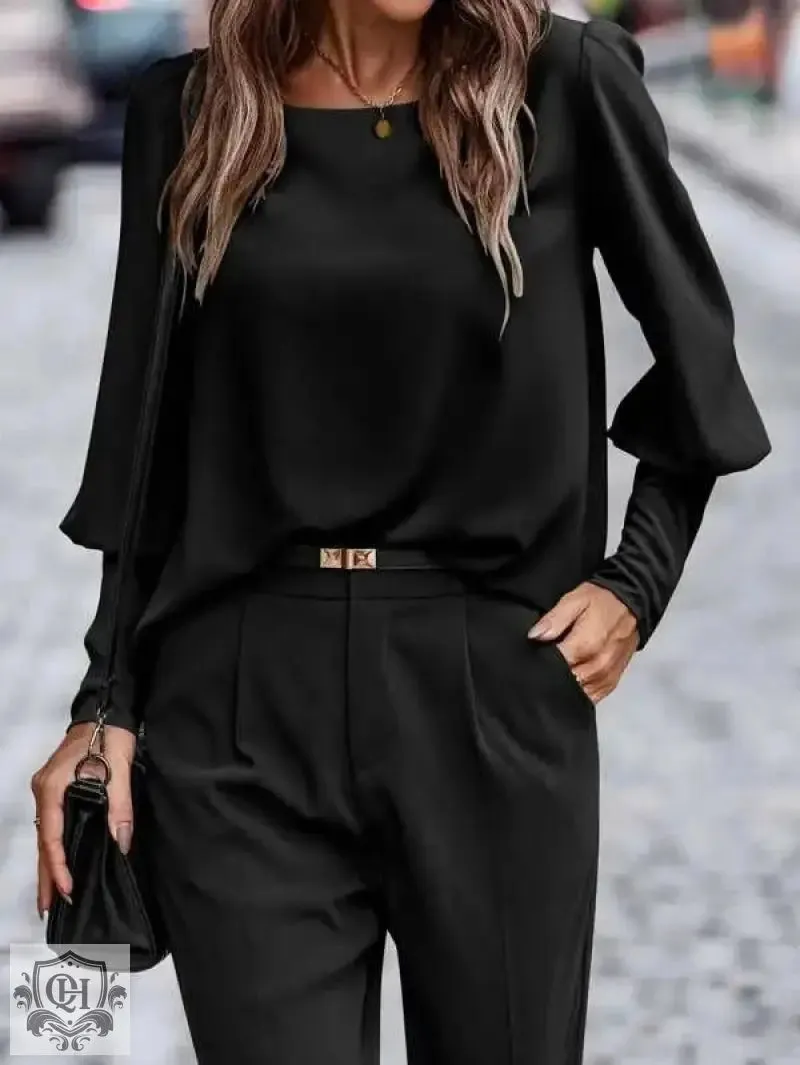 Elegant Button-Up Office Blouse