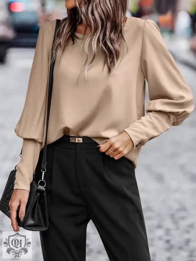 Elegant Button-Up Office Blouse