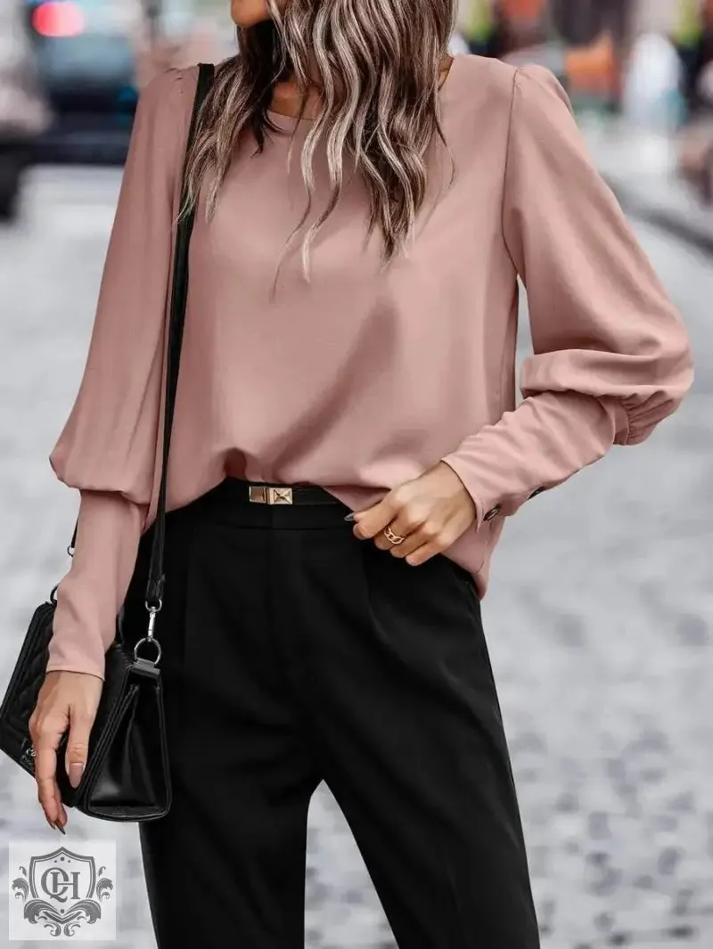 Elegant Button-Up Office Blouse