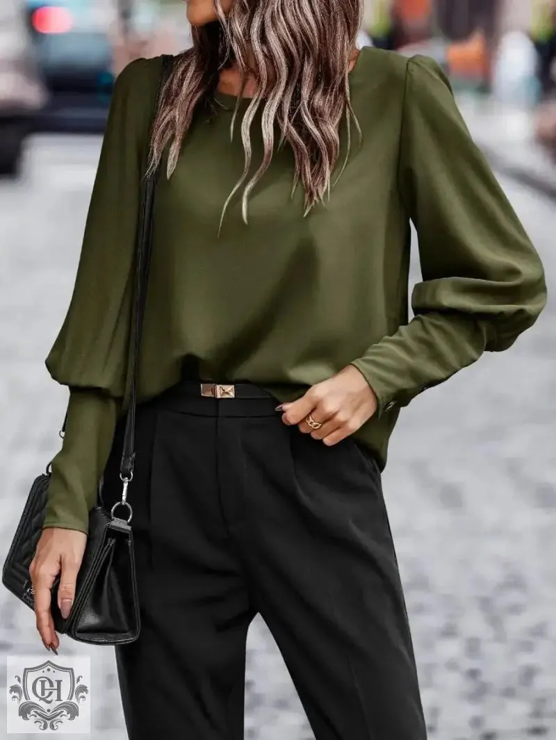 Elegant Button-Up Office Blouse