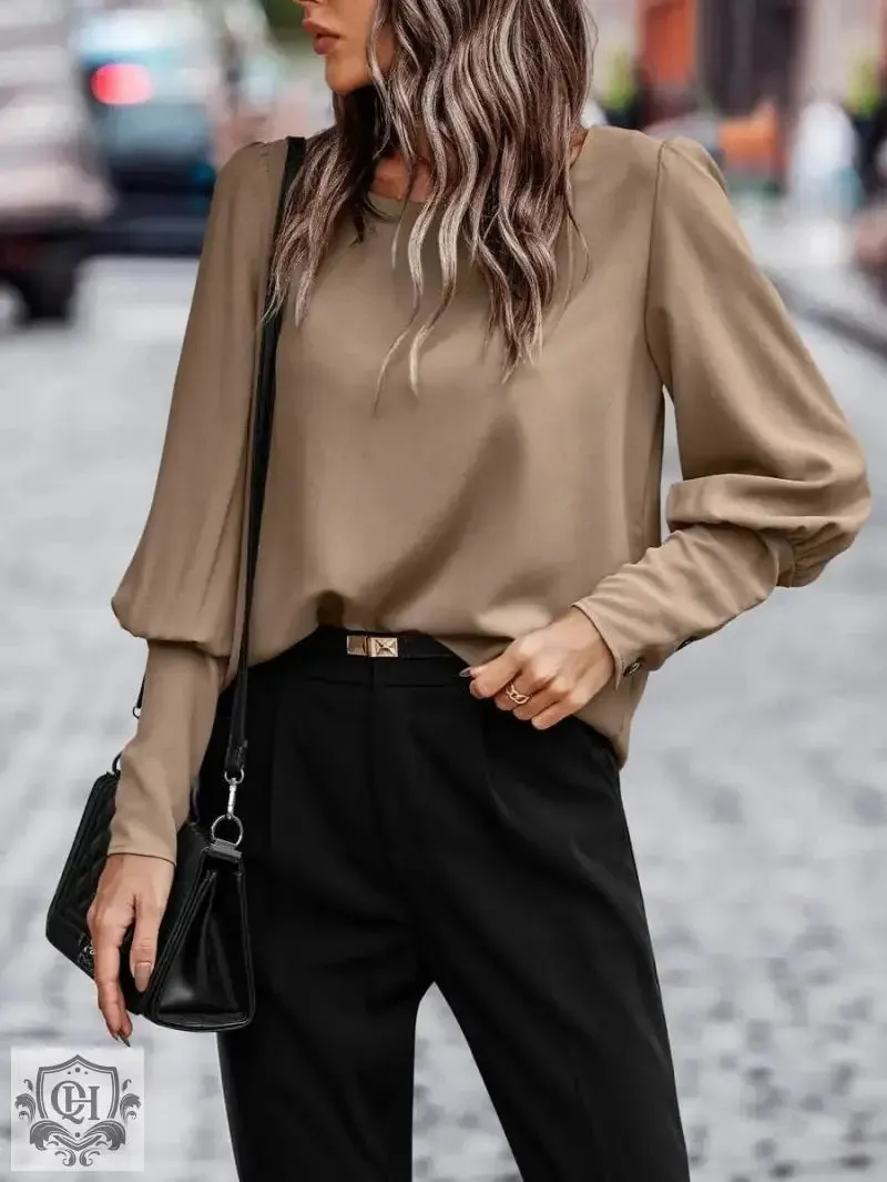 Elegant Button-Up Office Blouse