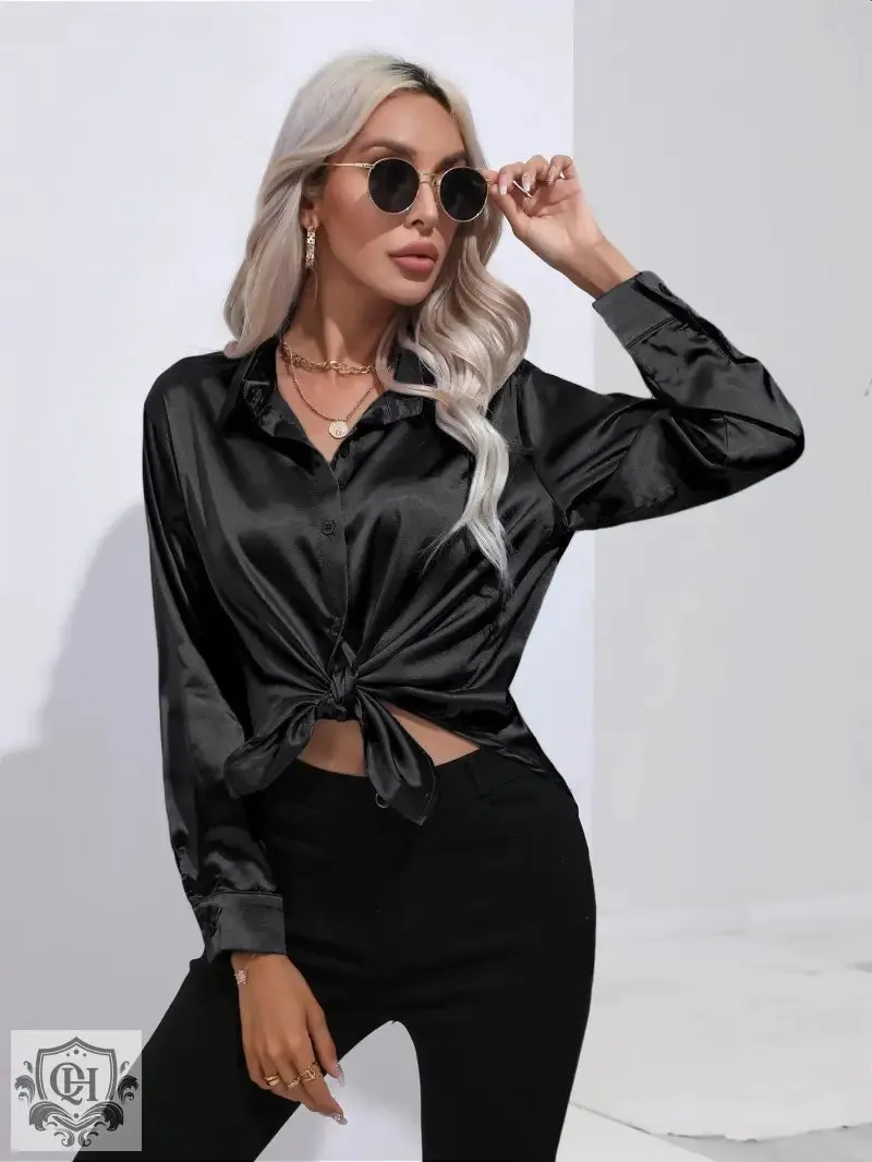 Elegant Satin Silk Shirt