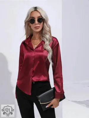 Elegant Satin Silk Shirt