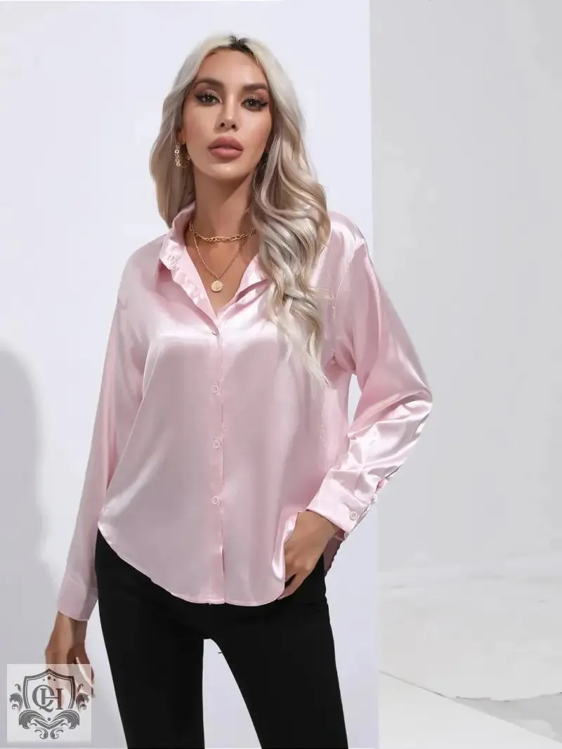 Elegant Satin Silk Shirt