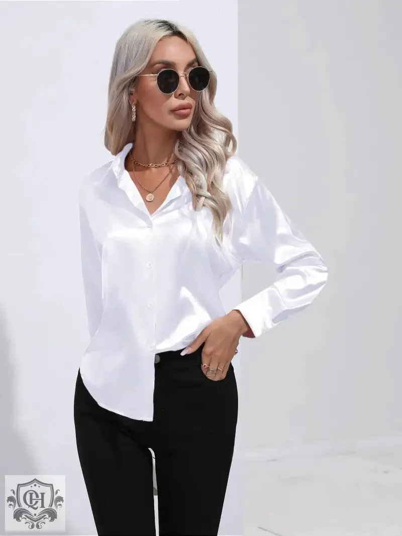 Elegant Satin Silk Shirt