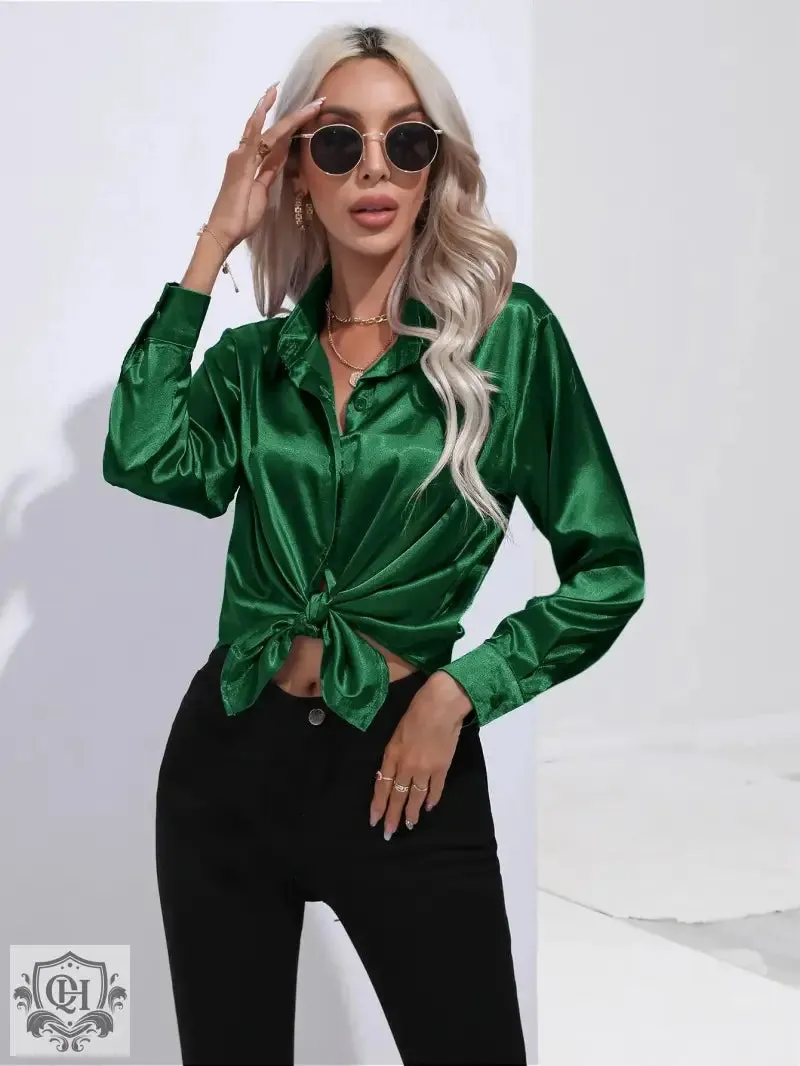 Elegant Satin Silk Shirt