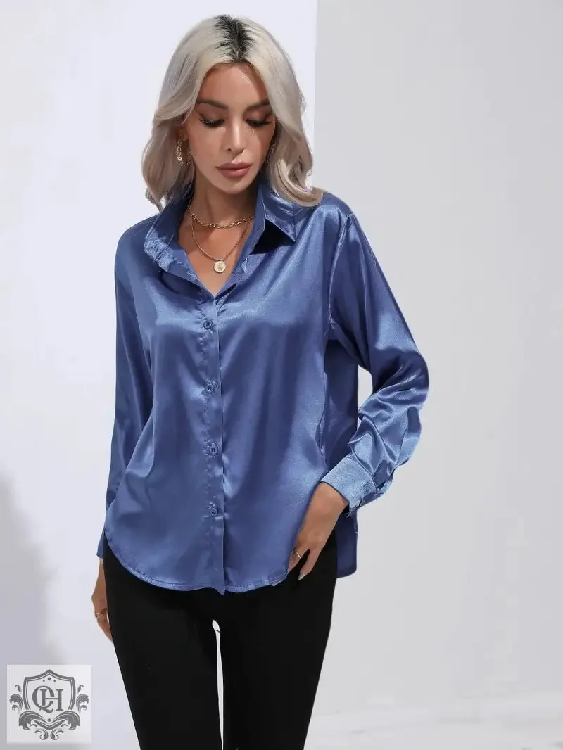 Elegant Satin Silk Shirt