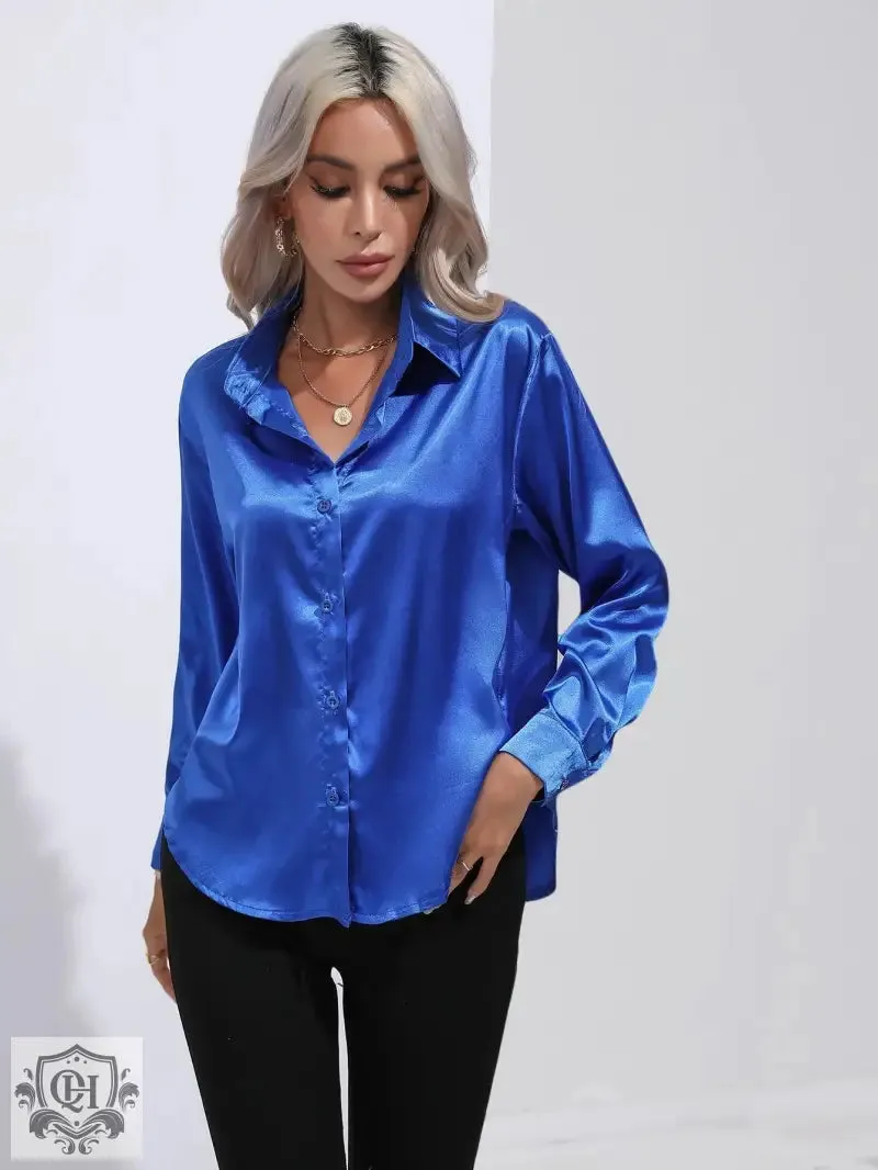 Elegant Satin Silk Shirt