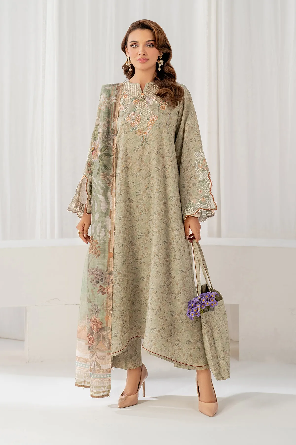 EMBROIDERED VISCOSE SILK SF-4047