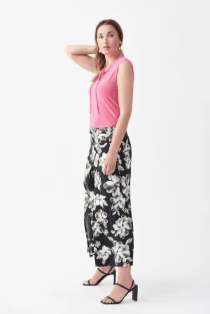 Floral Gaucho Pant with Gold Oval Ring