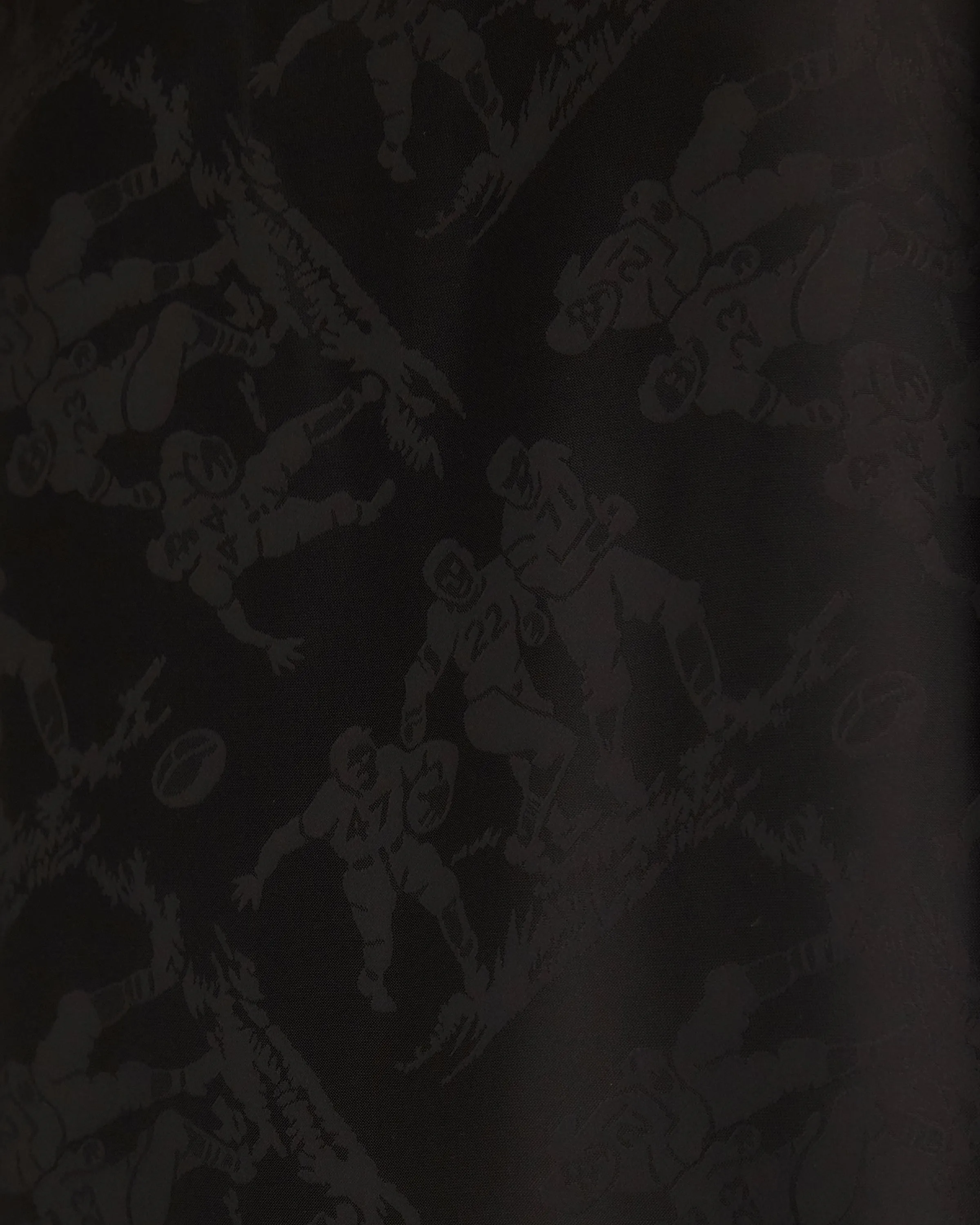 Football Jacquard Bowling Shirt - Black