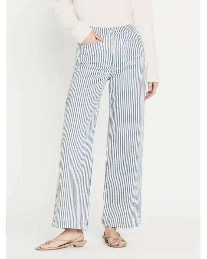 Frame Tailored Nautical Striped Trouser