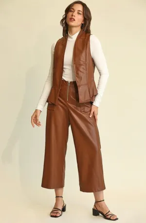 Frannie Faux Leather Midi Pants