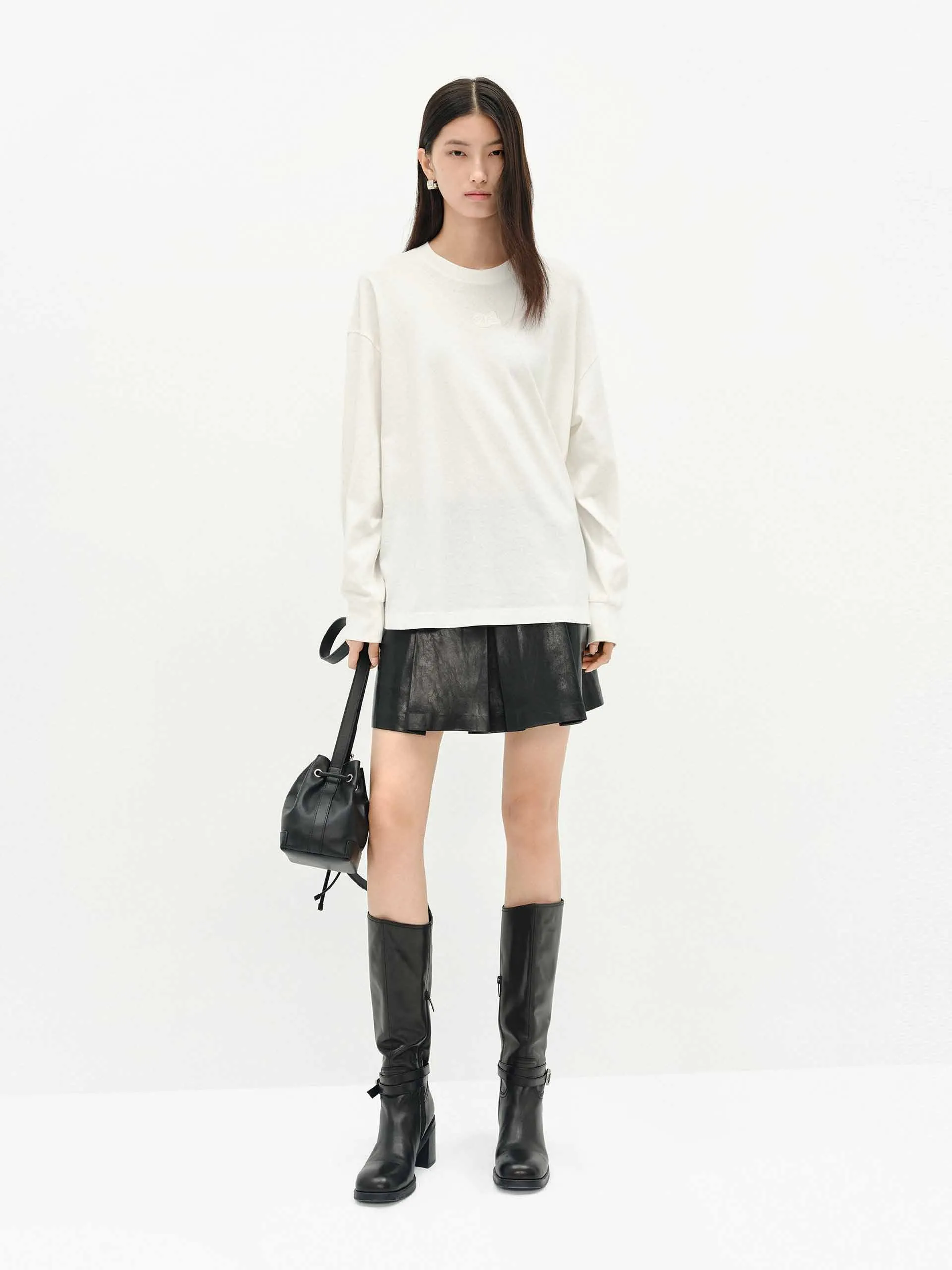 Front Embroidery Loose T-shirts
