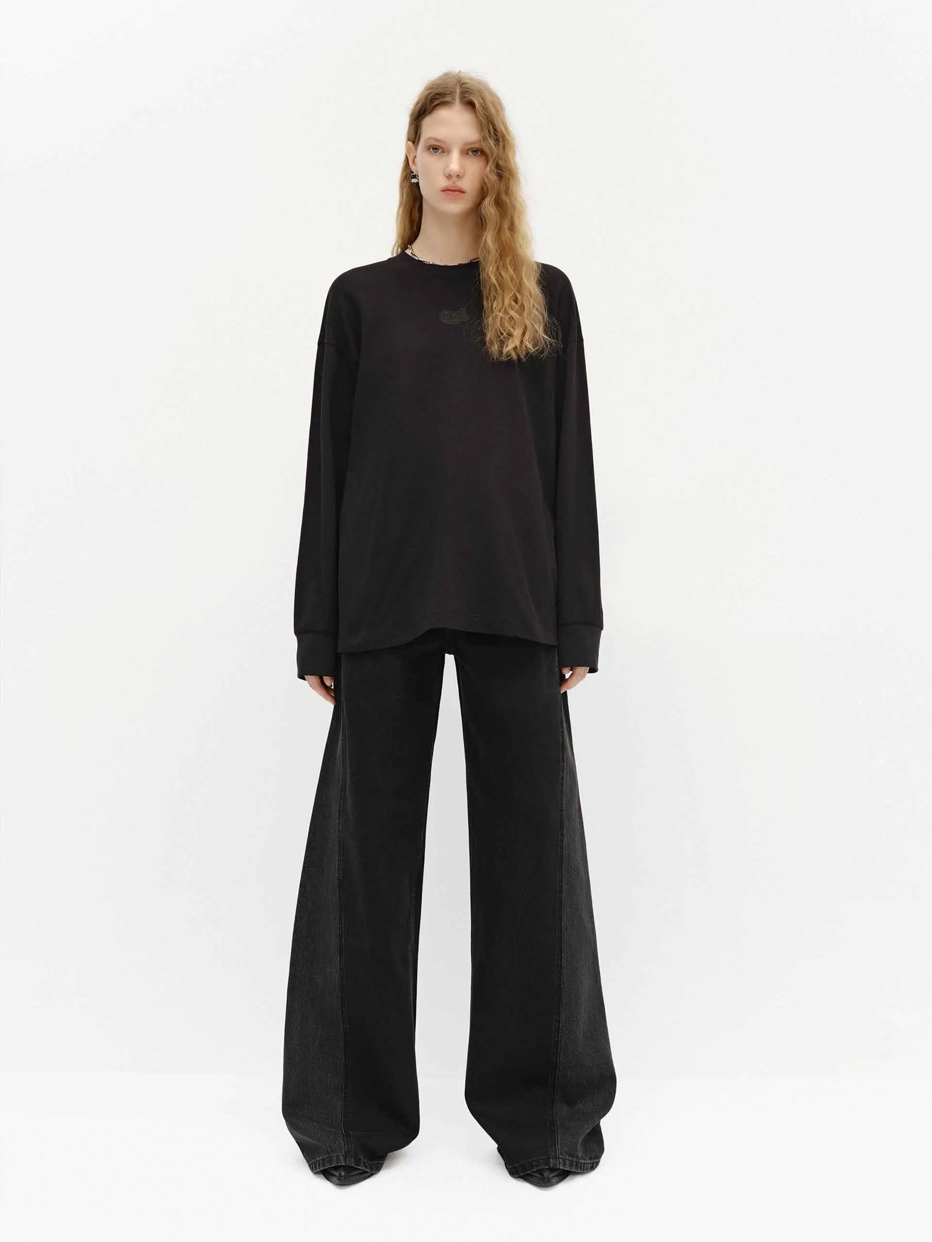 Front Embroidery Loose T-shirts