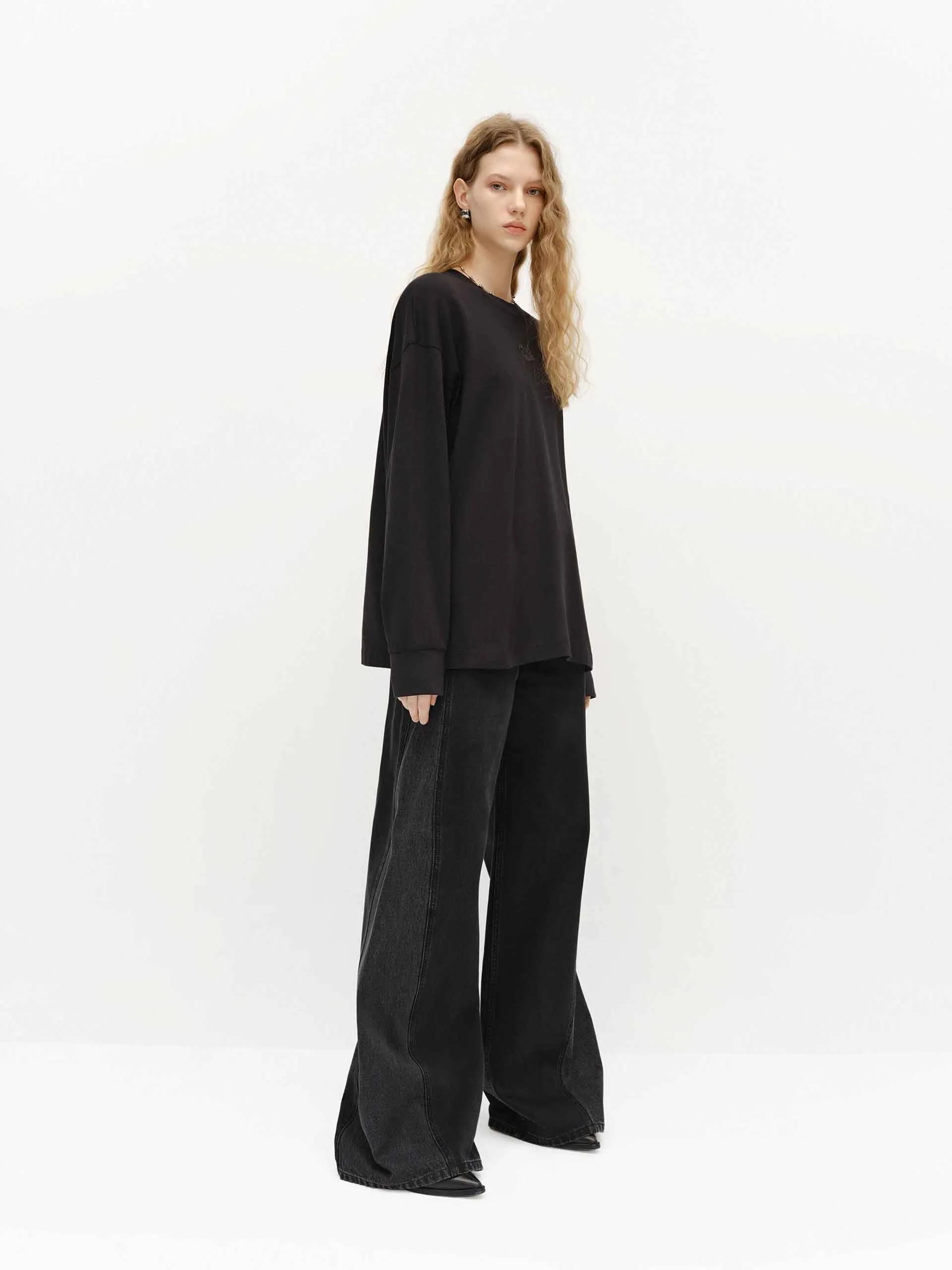 Front Embroidery Loose T-shirts