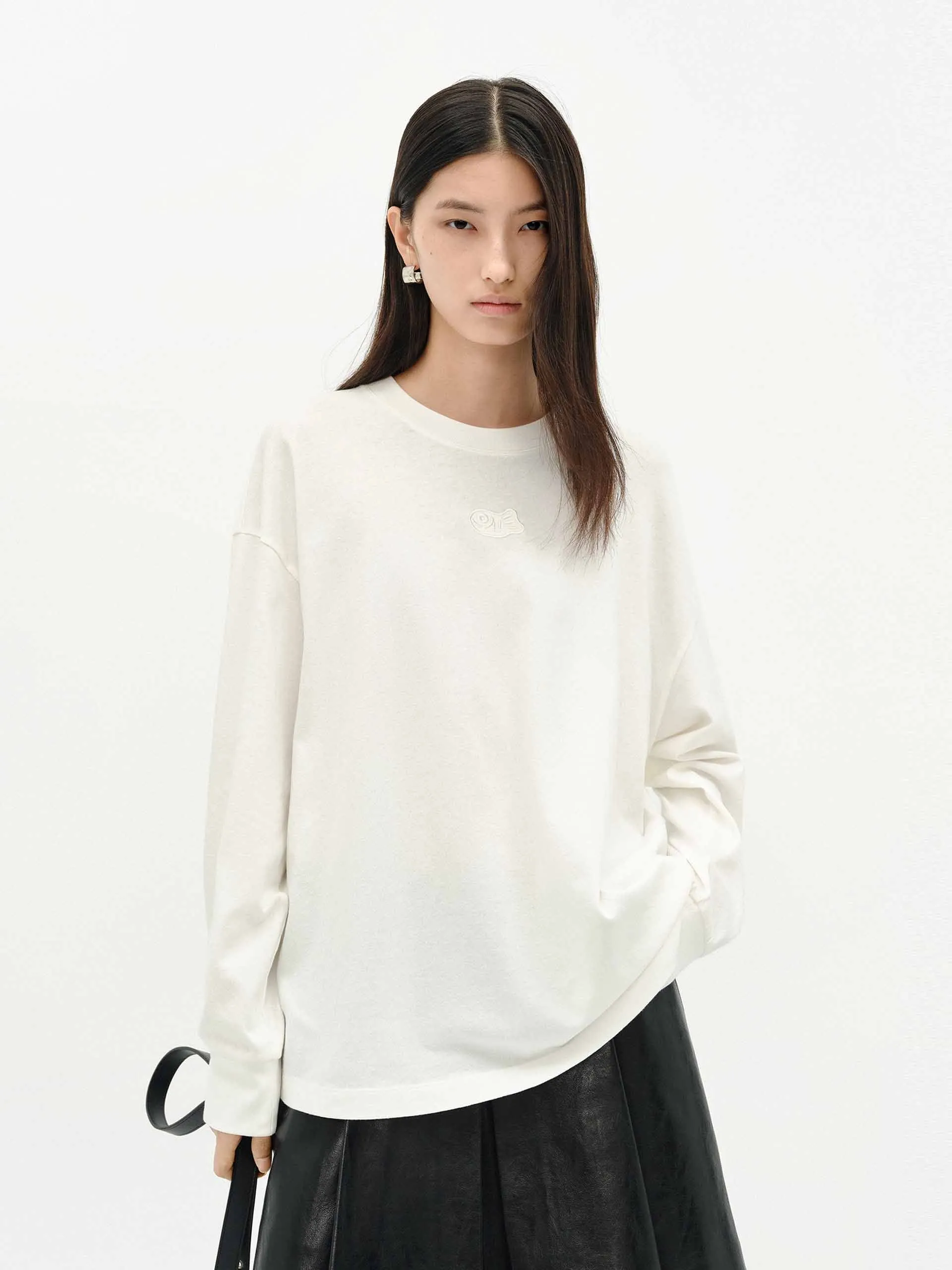 Front Embroidery Loose T-shirts