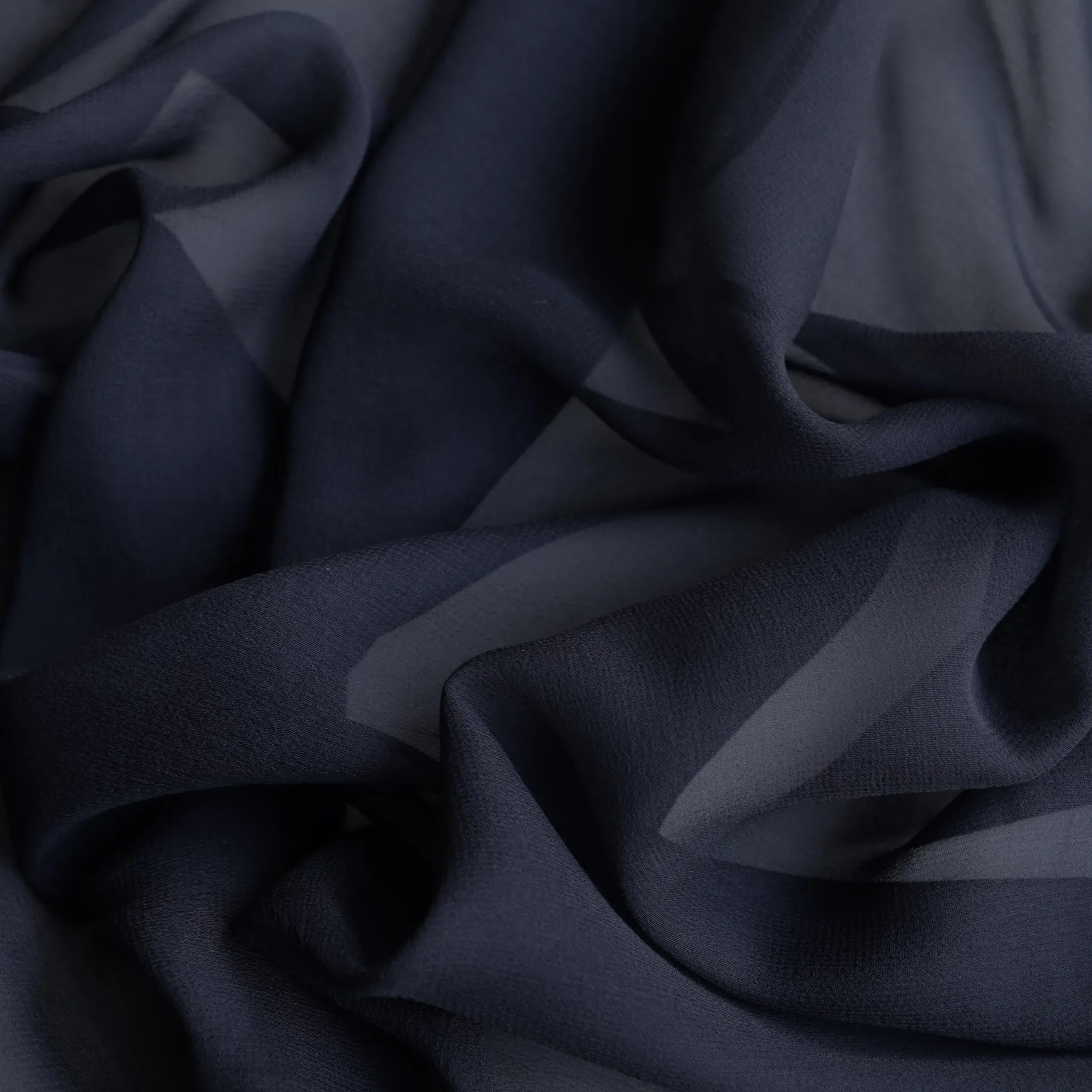 Gette French Navy Silk Georgette