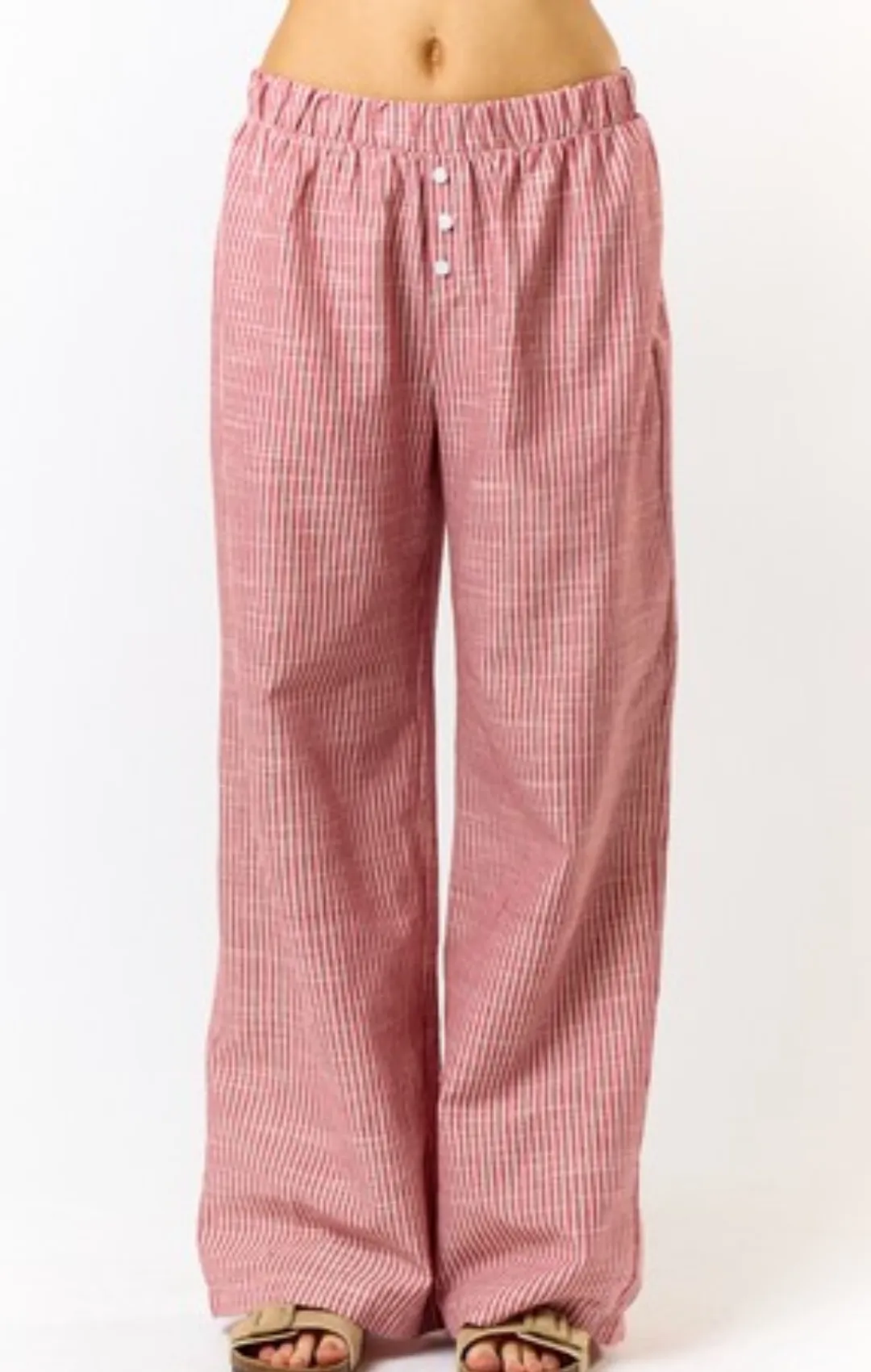 Gingham Boxer Stripe Pant