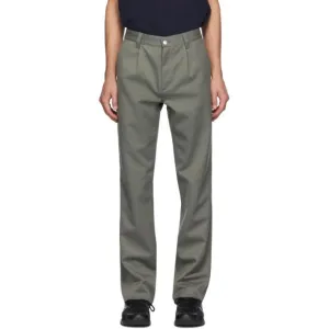GR10K Green Wool Tailored Military Pants