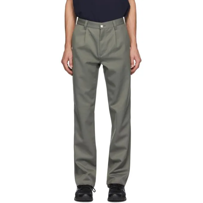 GR10K Green Wool Tailored Military Pants