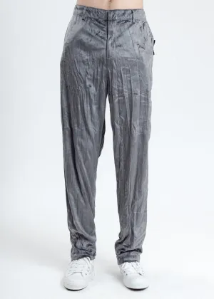 Grey Velvet Pajama Pants