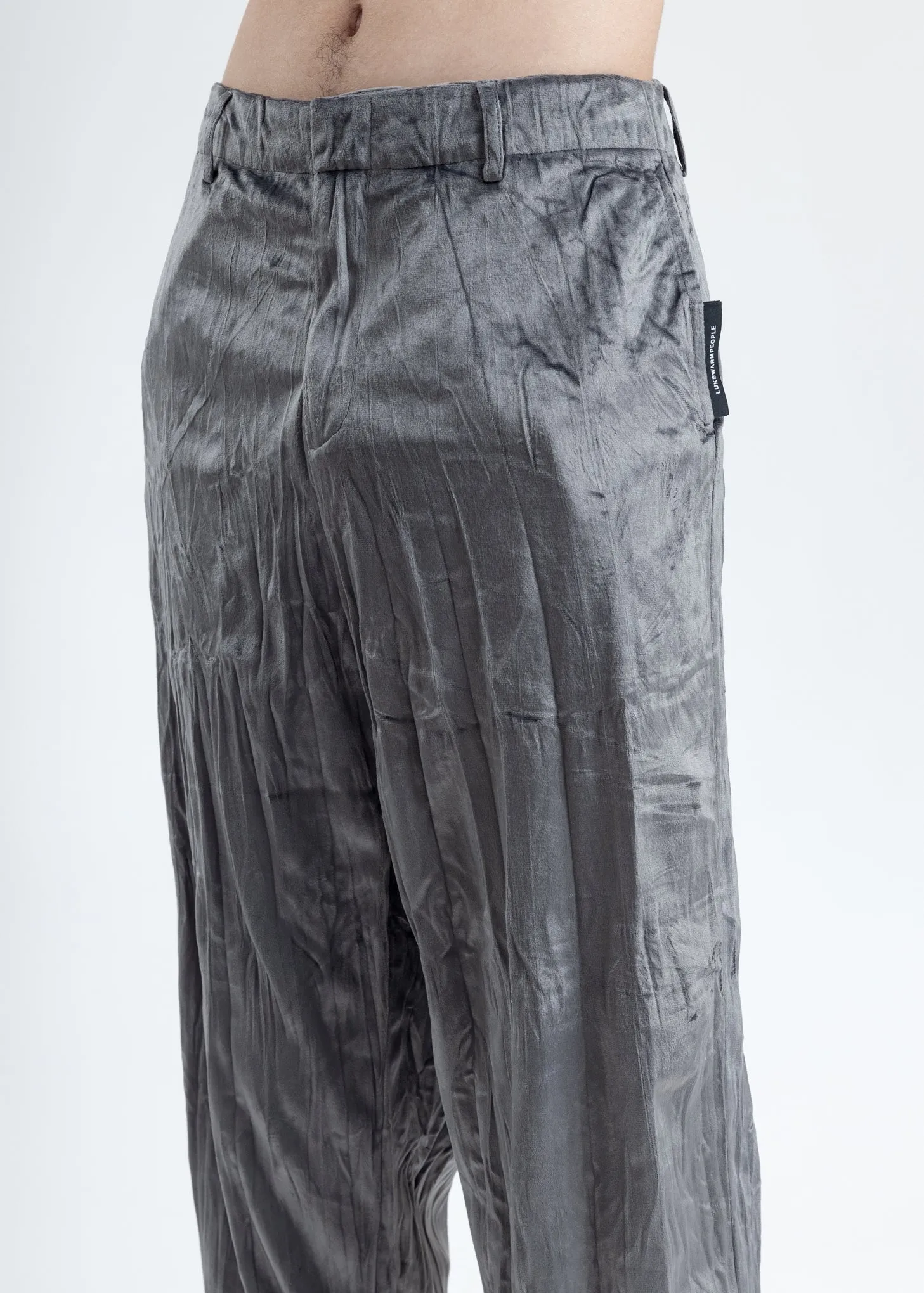 Grey Velvet Pajama Pants