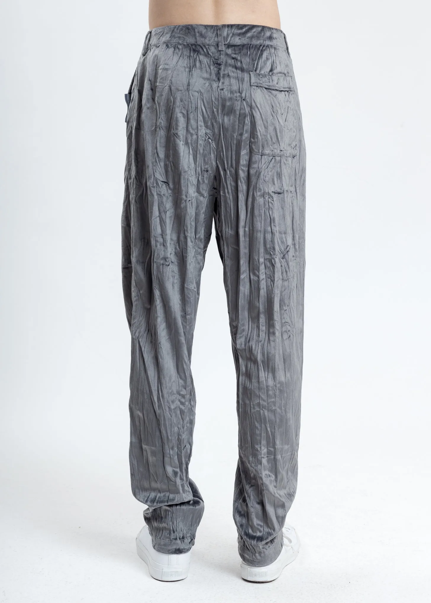 Grey Velvet Pajama Pants