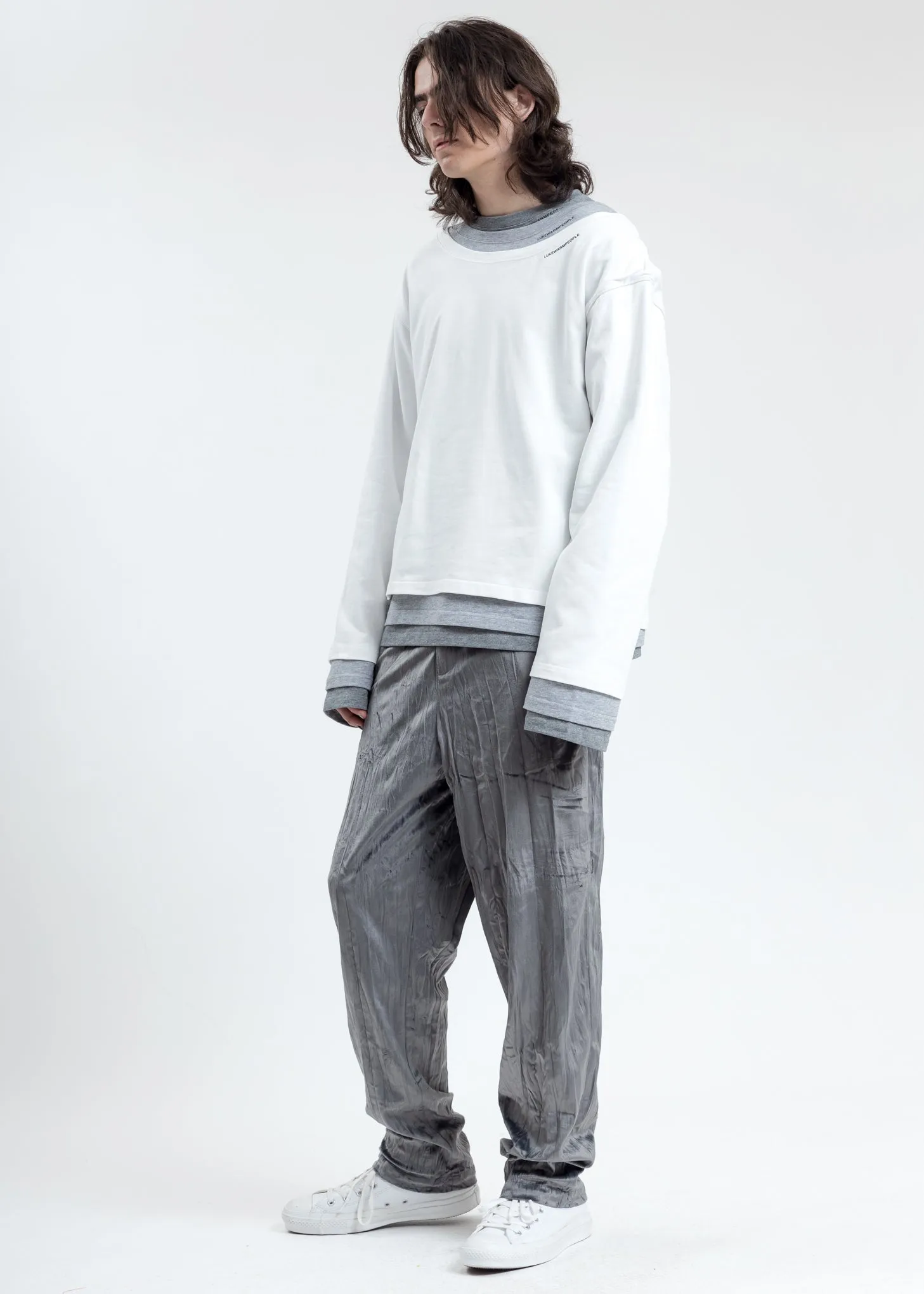 Grey Velvet Pajama Pants