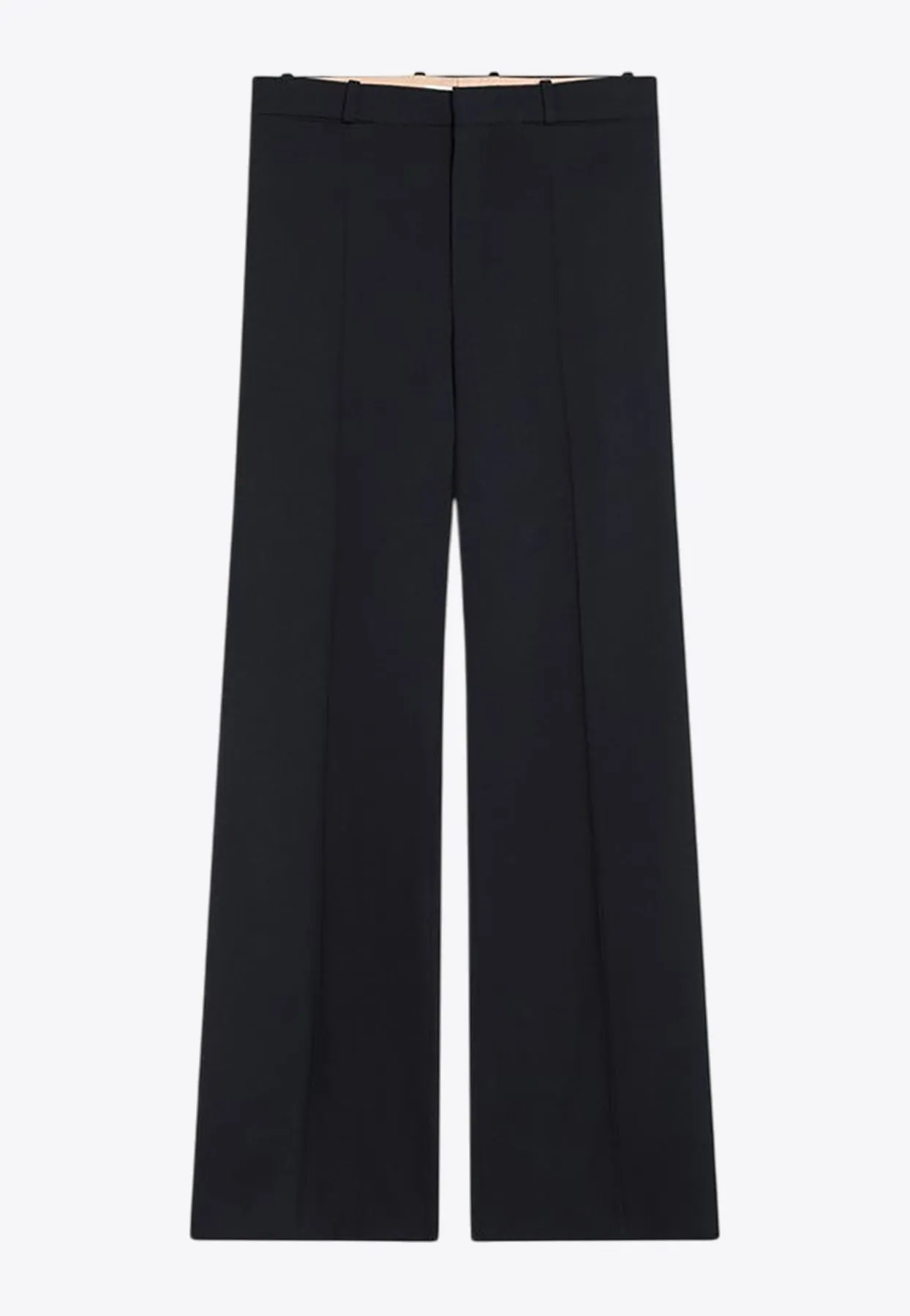 High-Waist Wool Tailored Pants