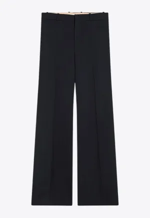 High-Waist Wool Tailored Pants