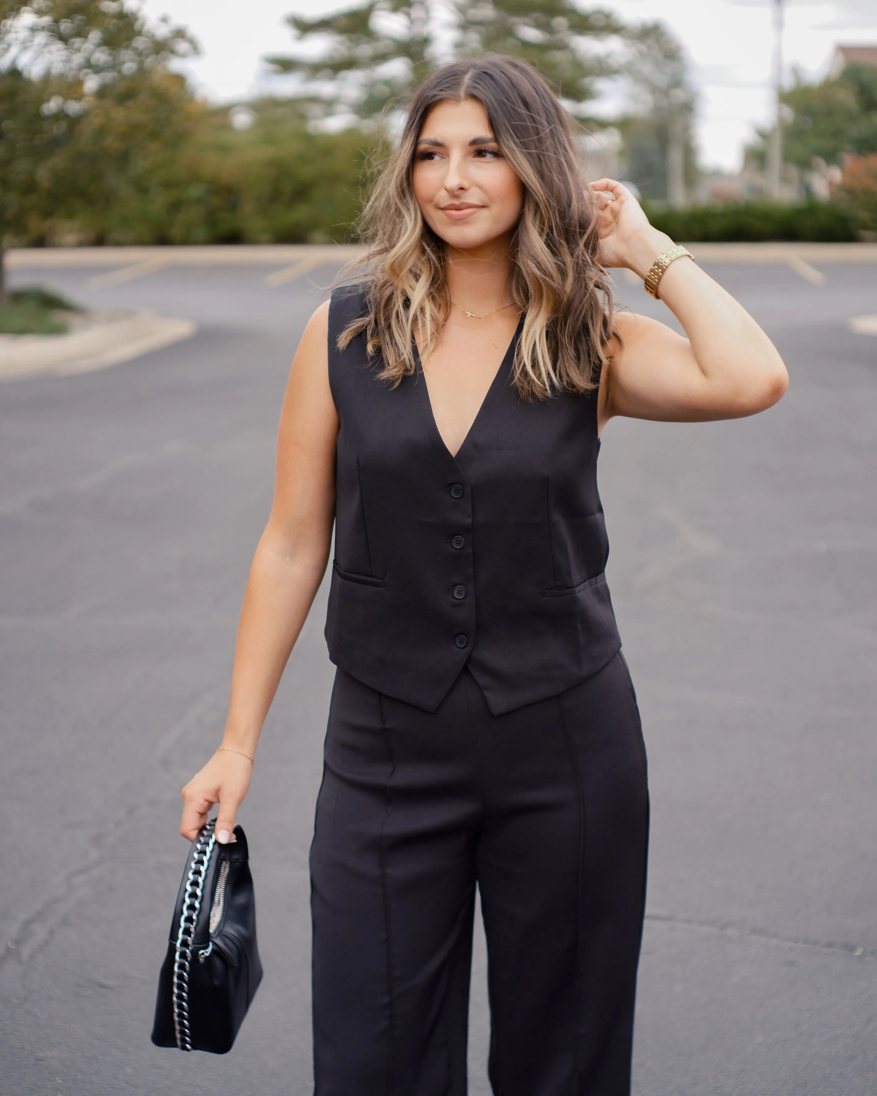 Holland Pants with Button Details