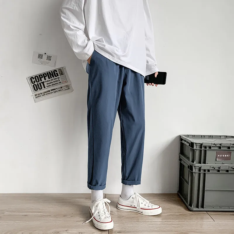 Hong Kong Pants Men Korean Trendy Loose Straight All-Matching Student Casual Long Drape Pants