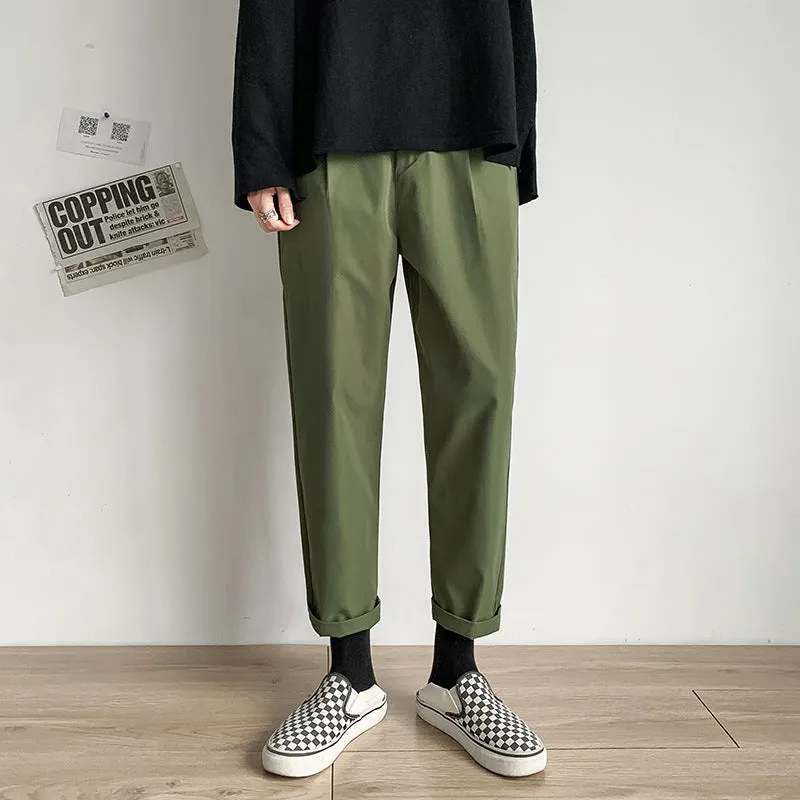 Hong Kong Pants Men Korean Trendy Loose Straight All-Matching Student Casual Long Drape Pants