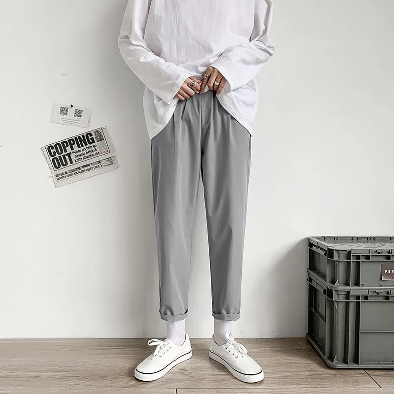 Hong Kong Pants Men Korean Trendy Loose Straight All-Matching Student Casual Long Drape Pants
