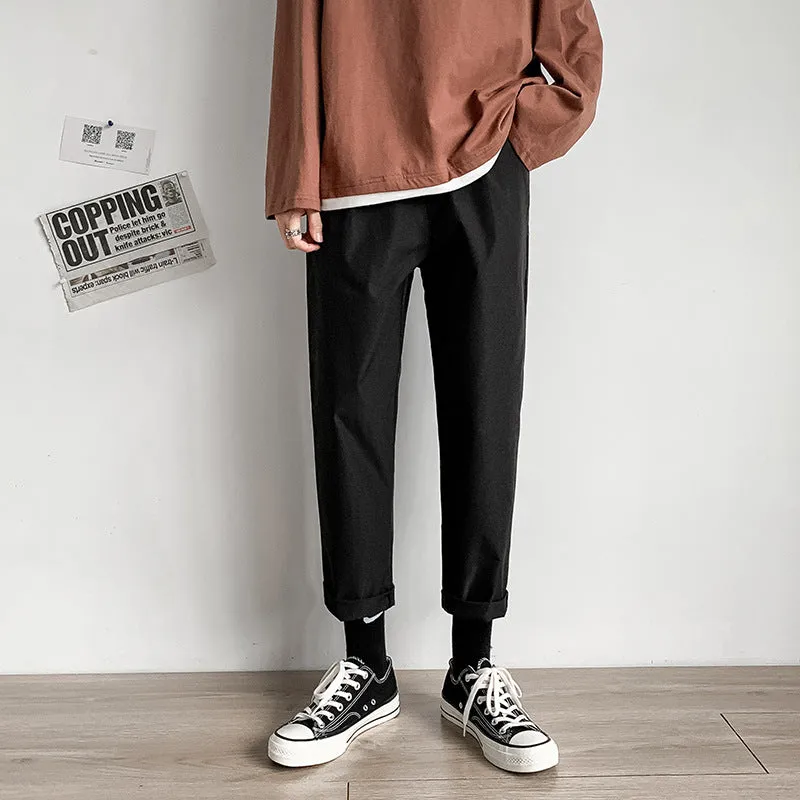 Hong Kong Pants Men Korean Trendy Loose Straight All-Matching Student Casual Long Drape Pants